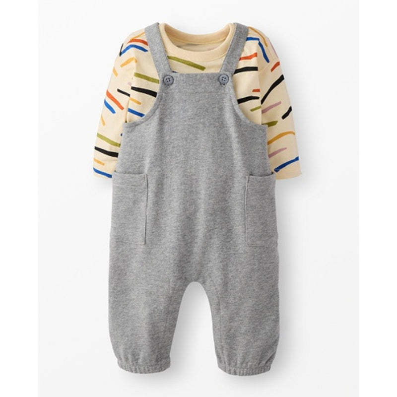 Hanna Andersson - Baby Long Sleeve T-Shirt & French Terry Overalls Set