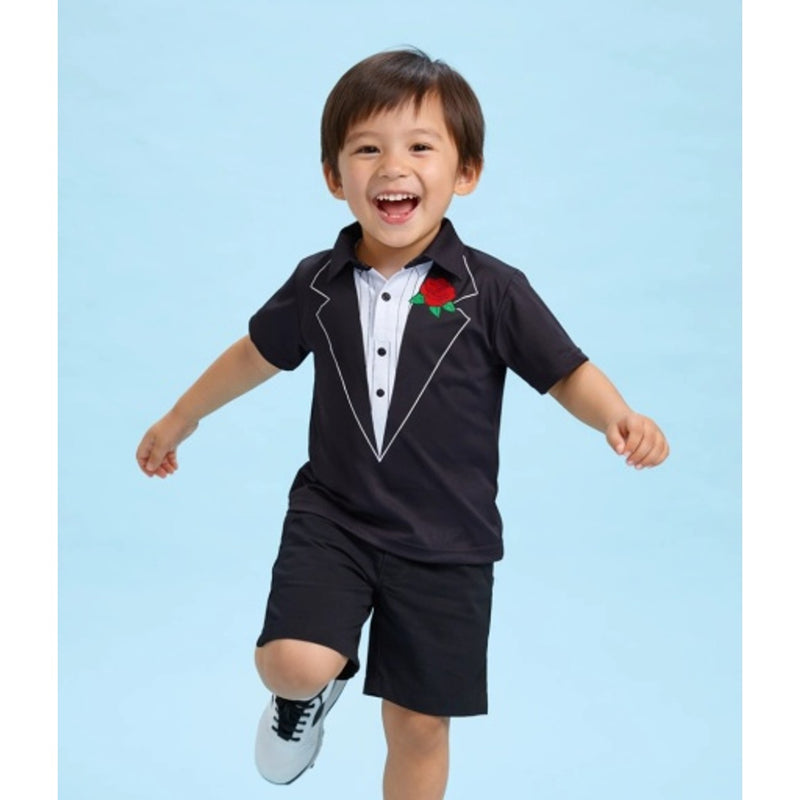 Tipsy Elves - Boys Toddler Boys Tuxedo Golf Polo
