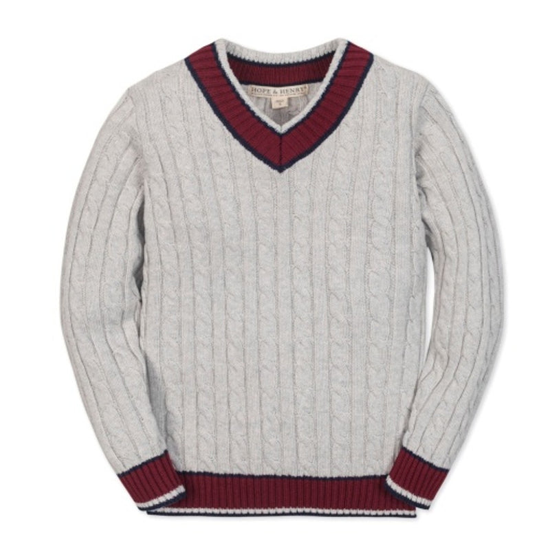 Hope & Henry - Boys Organic V-Neck Cricket Sweater
