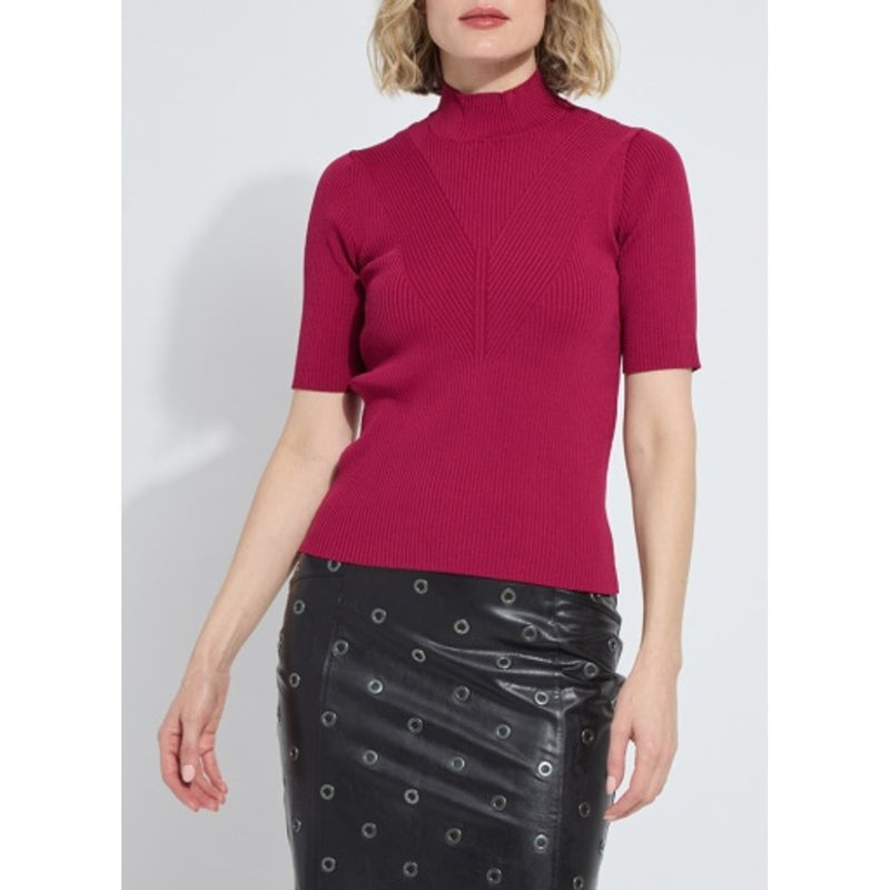 Lysse - Womens Benadette Short Slv Ribbed Top