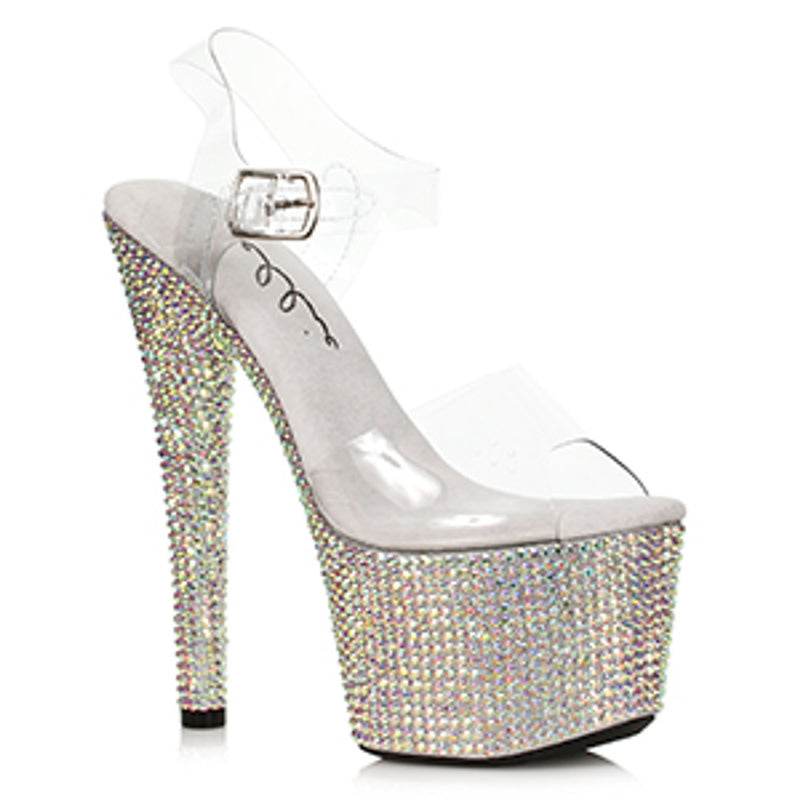 Ellie Shoes - 7" Stiletto with Multi-Color Rhinestone Platform