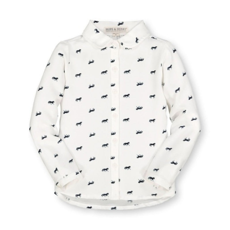 Hope & Henry - Girls Peter Pan Collar Top