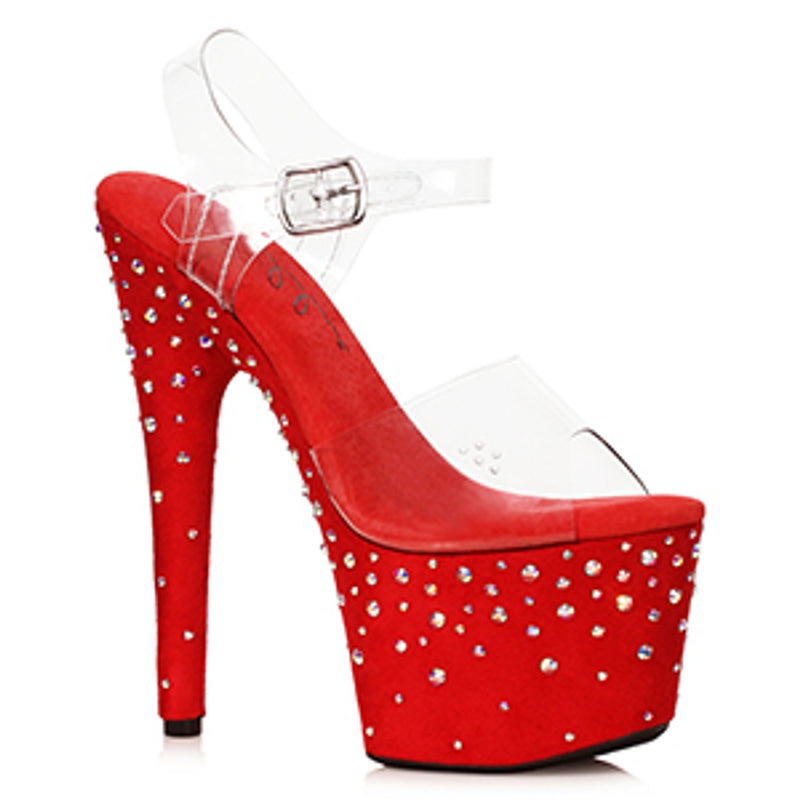 Ellie Shoes - 7" Stiletto with Rhinestone on Microfiber
