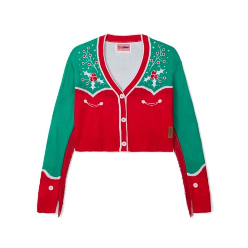 Tipsy Elves - Womens Christmas Cowgirl Cropped Cardigan