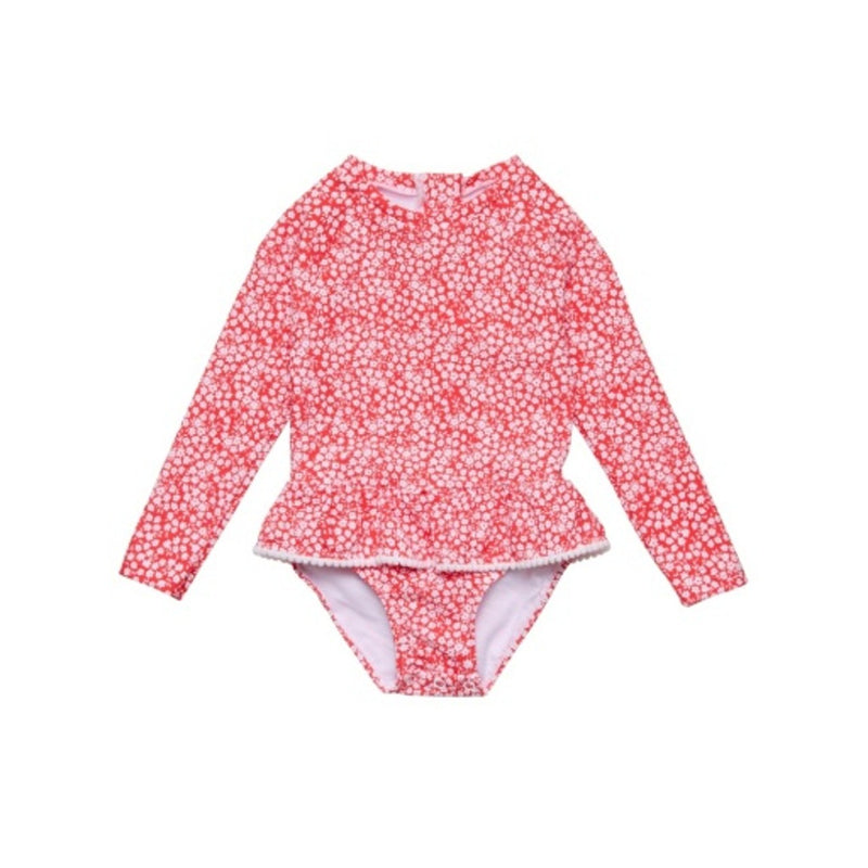 Snapper Rock - Girls Ditsy Bloom Skirt Surf Suit