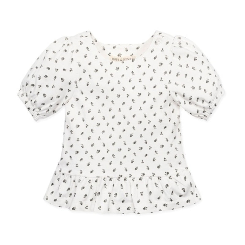 Hope & Henry - Girls Organic Knit Peplum Top