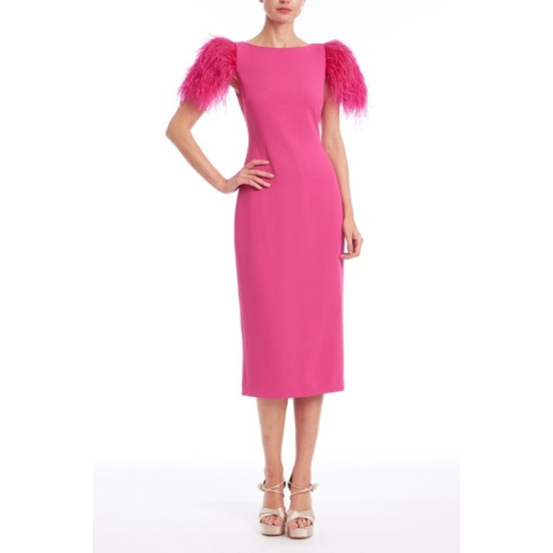 Badgley Mischka - Womens Feather Shoulder
