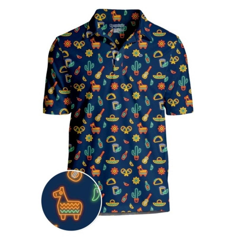 Tipsy Elves - Mens Neon Fiesta Polo