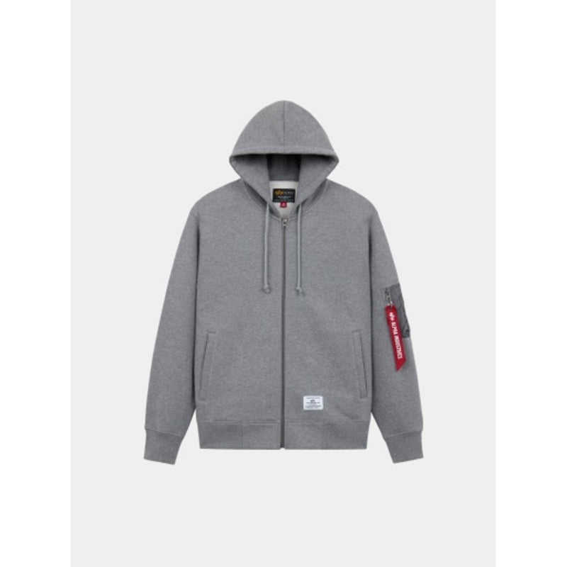 Alpha Industries - Mens Utility Pocket Full Zip Relaxed Fit Sweatshirt
