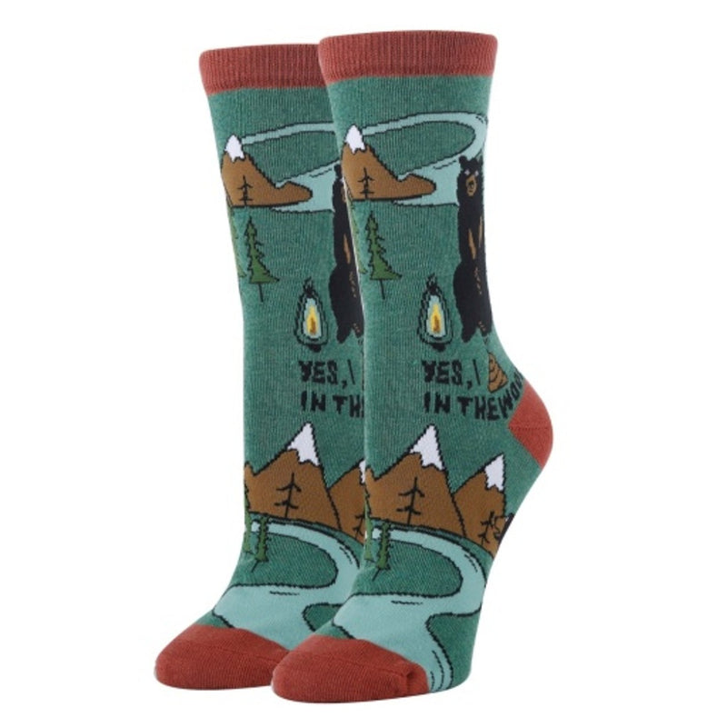 Oooh Yeah - Womens Bear Poop-Womens Crew Socks