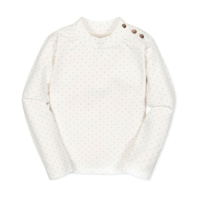 Hope & Henry - Girls Organic Mock Neck Knit Top