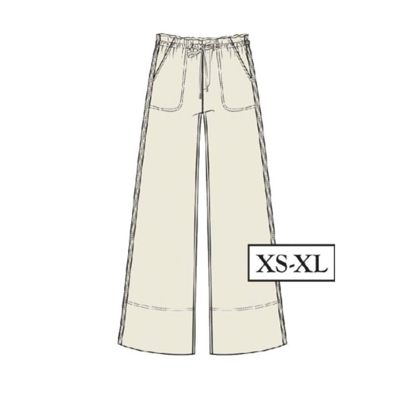 Liverpool Los Angeles - Womens Pull on Wide Leg Crop Trouser 24ins