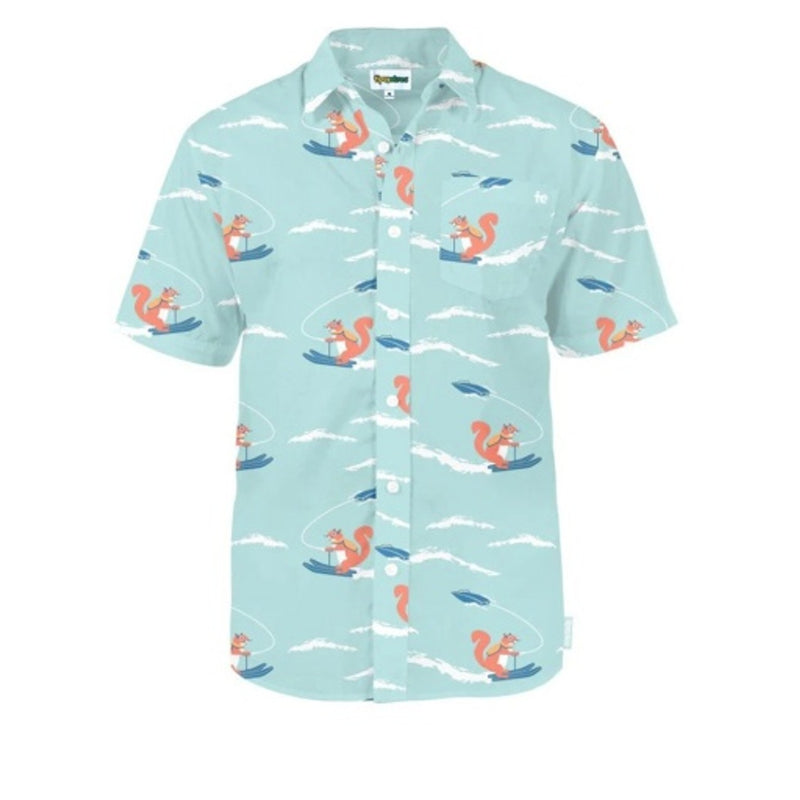 Tipsy Elves - Mens Squirrel on Water Skis Hawaiian Shirt