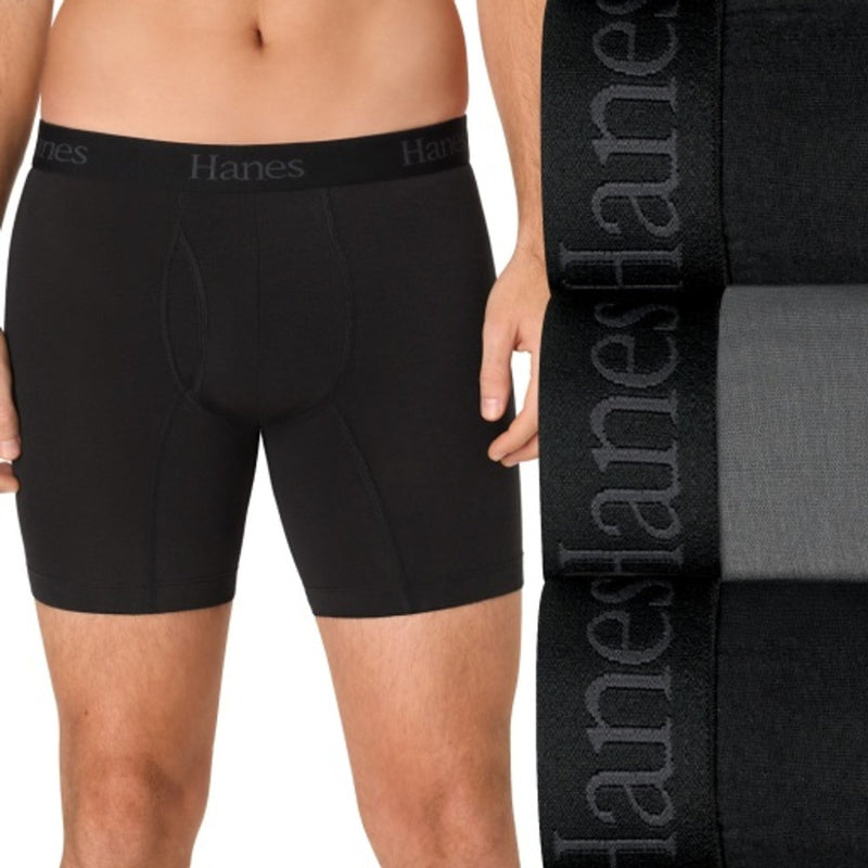 Hanes - Mens Ultimate® Mens Underwear Boxer Briefs Pack – 3-Pack – Comfort Flex Fit® – Moisture-Wicking