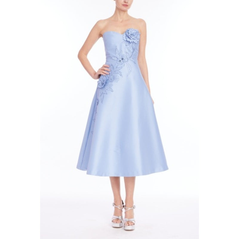 Badgley Mischka - Womens 3d Flower Midi