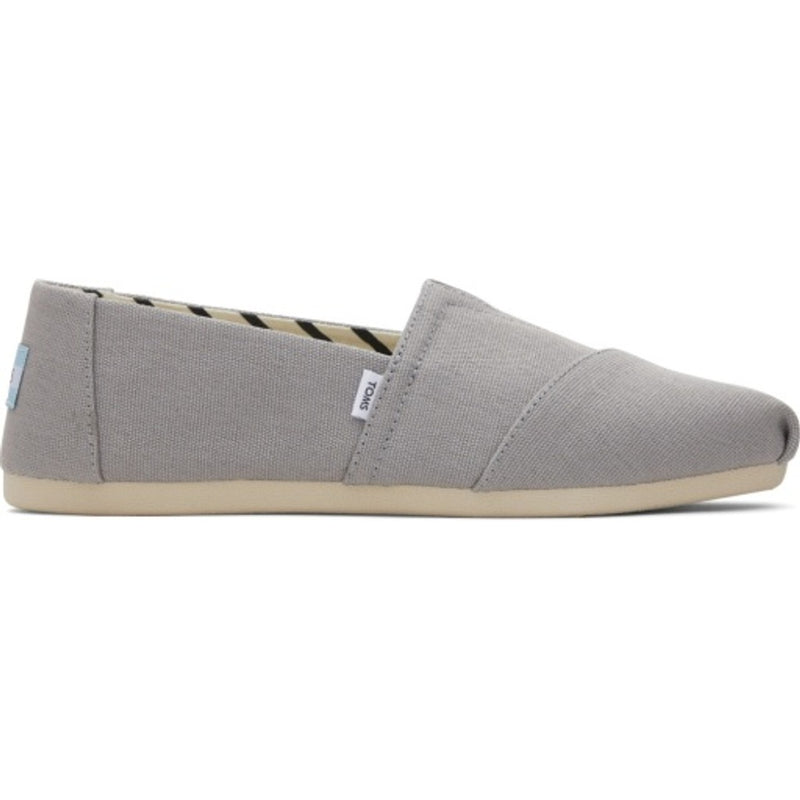 TOMS - Womens Alpargata Classic - Drizzle Grey Wide Width Recycled Cotton Canvas