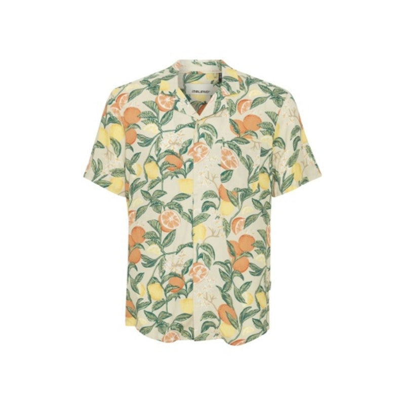 DK Company - Mens Button-Up Viscose Shirt with Fruit