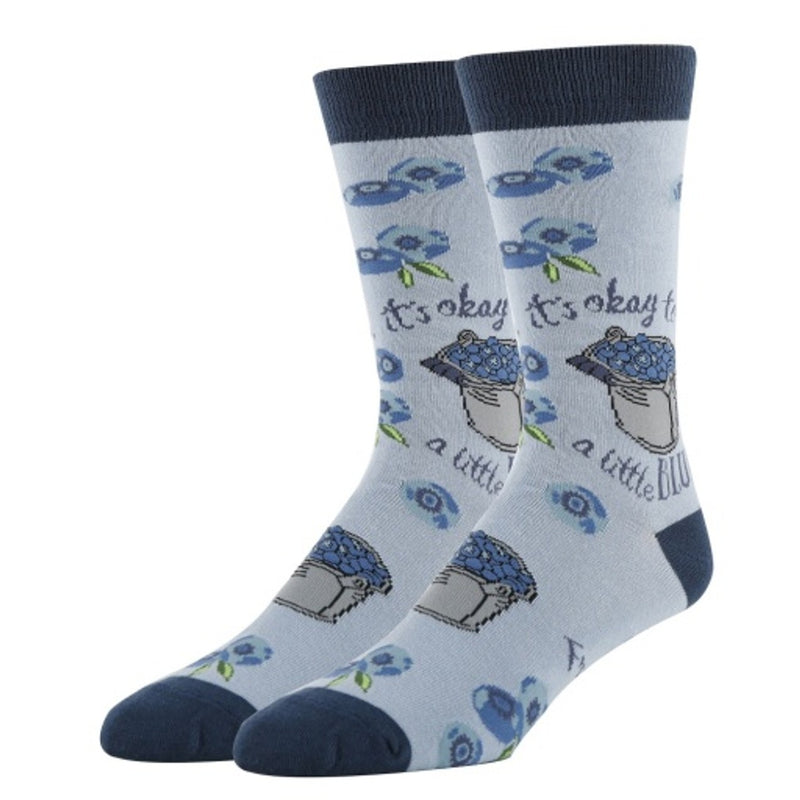 Oooh Yeah - Mens a Little Blue Mens Crew Socks