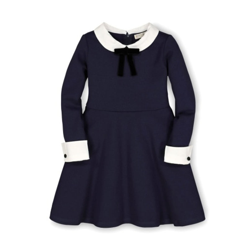 Hope & Henry - Girls French Look Ponte Dress with Bow