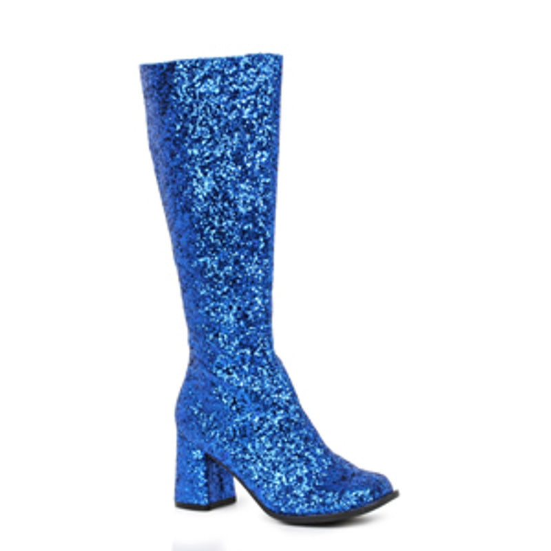 Ellie Shoes - 3" Heel Glitter Gogo Boot. W/Zipper