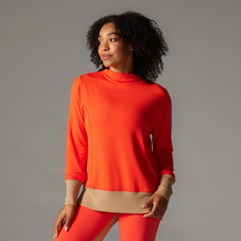 Thirty Three Threads - Unisex Cozy Funnel Neck Sweatshirt Spice