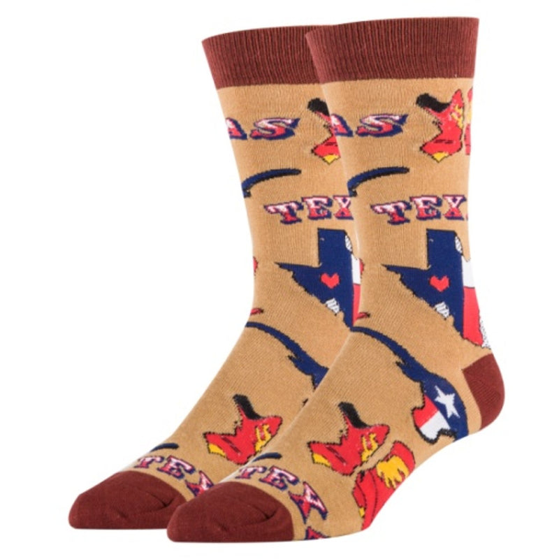 Oooh Yeah - Mens Crew Socks-Texas Love