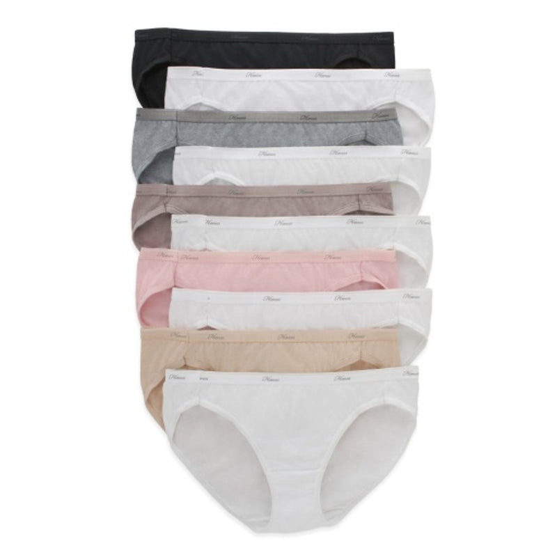 Hanes - Womens Cotton Bikini Underwear Cool Comfort 10-Pack