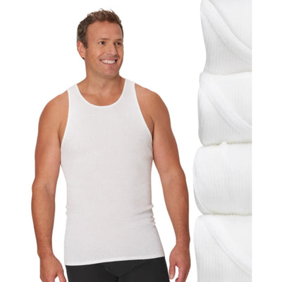 Hanes - Mens Big Man Ultimate® Comfortsoft® Mens Undershirts Tanks Pack – 4-Pack – Cool Comfort® Cotton (Big & Tall)
