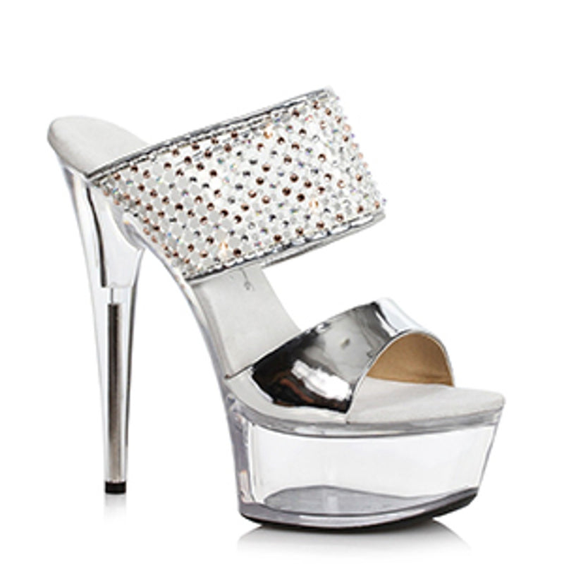Ellie Shoes - 6" Stiletto Rhinestone Booties