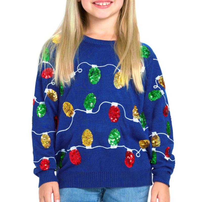 Tipsy Elves - Kids Christmas Lights Ugly Christmas Sweater