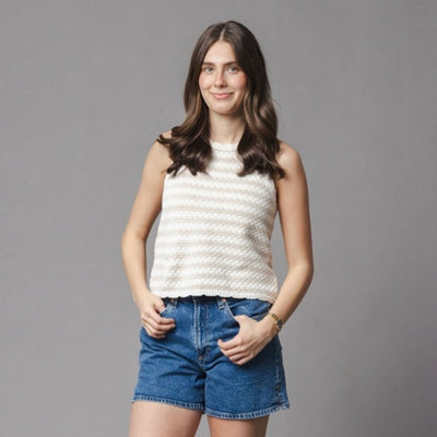 Hope & Henry - Womens Organic Button Back Sweater Tank