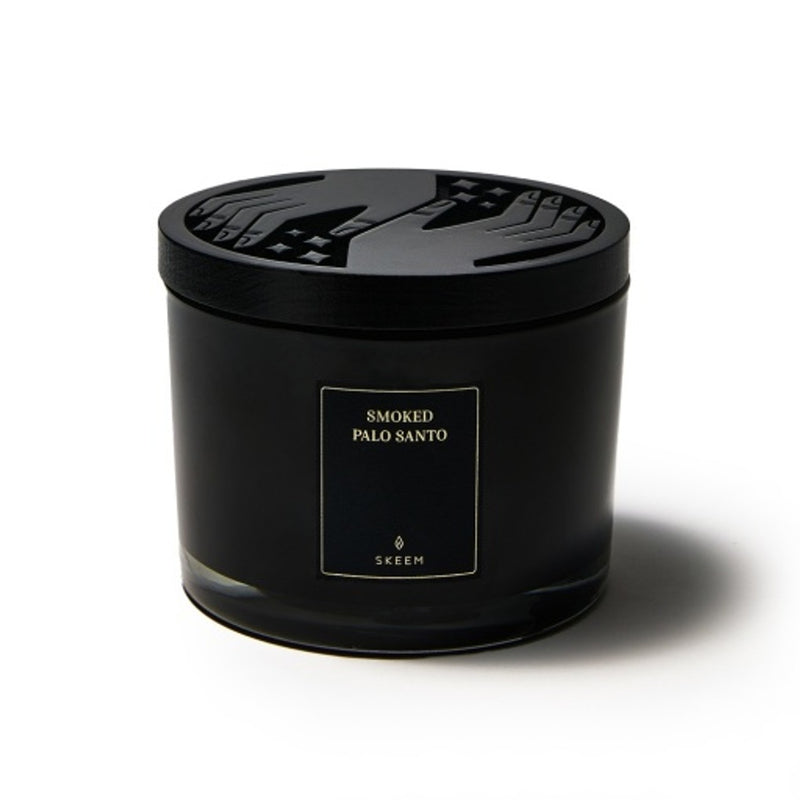 Skeem - Unisex Smoked Palo Santo Obsidian Triple Wick Candle
