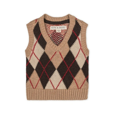 Hope & Henry - Boys Organic Argyle Sweater Vest