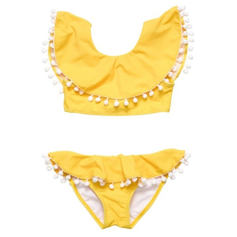 Snapper Rock - Girls Hello Yellow Flounce Bikini