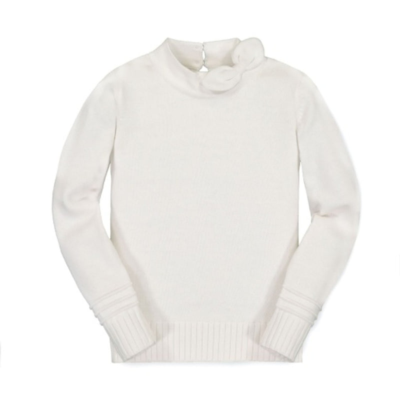 Hope & Henry - Girls Tie-Neck Sweater