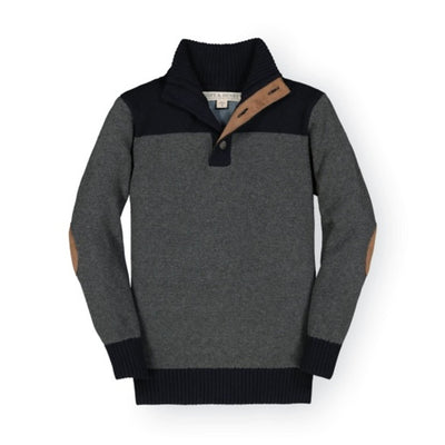 Hope & Henry - Boys Contrast Sweater with Elbow Patches