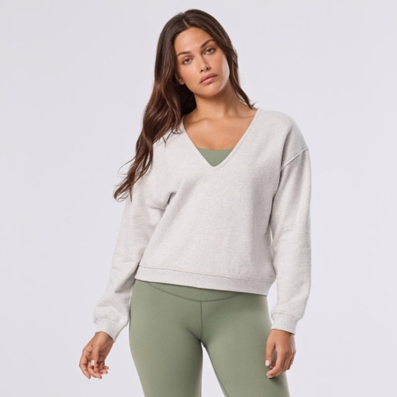 Thirty Three Threads - Unisex Deep V-Neck Sweatshirt Ash