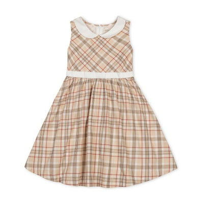 Hope & Henry - Girls Organic Sleeveless Peter Pan Collar Party Dress