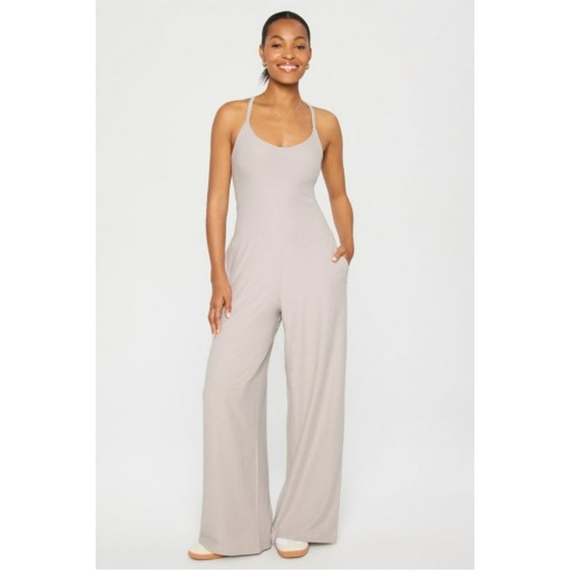 Fabletics - Womens Cloud Jersey Wide Leg Onesie
