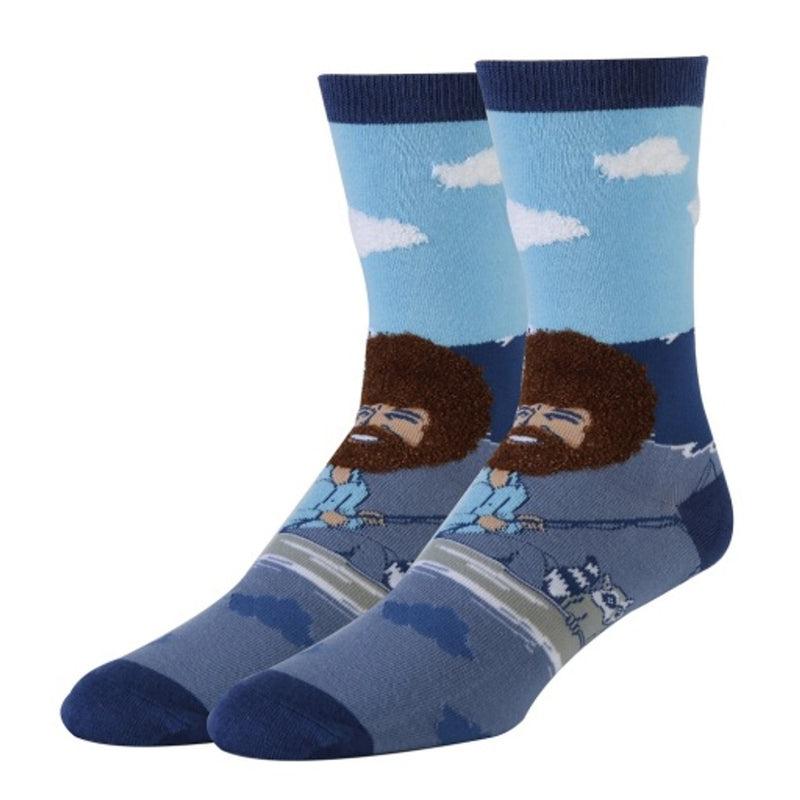 Oooh Yeah - Mens Let's Sail Bob Ross Mens Crew Socks