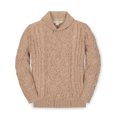 Hope & Henry - Boys Organic Shawl Collar Cable Sweater