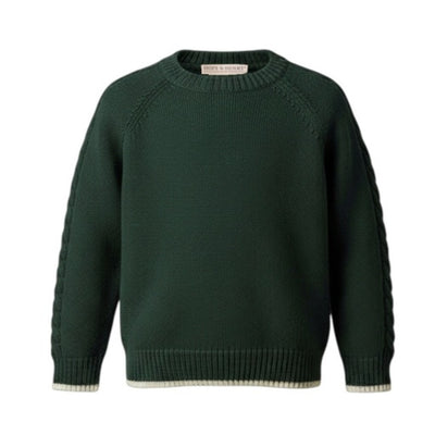 Hope & Henry - Boys Organic Raglan Crew Neck Sweater