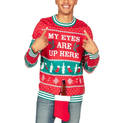 Tipsy Elves - Mens My Eyes Are Up Here Sweater