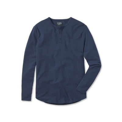Cuts - Mens Ao Long Sleeve Henley Curve-Hem