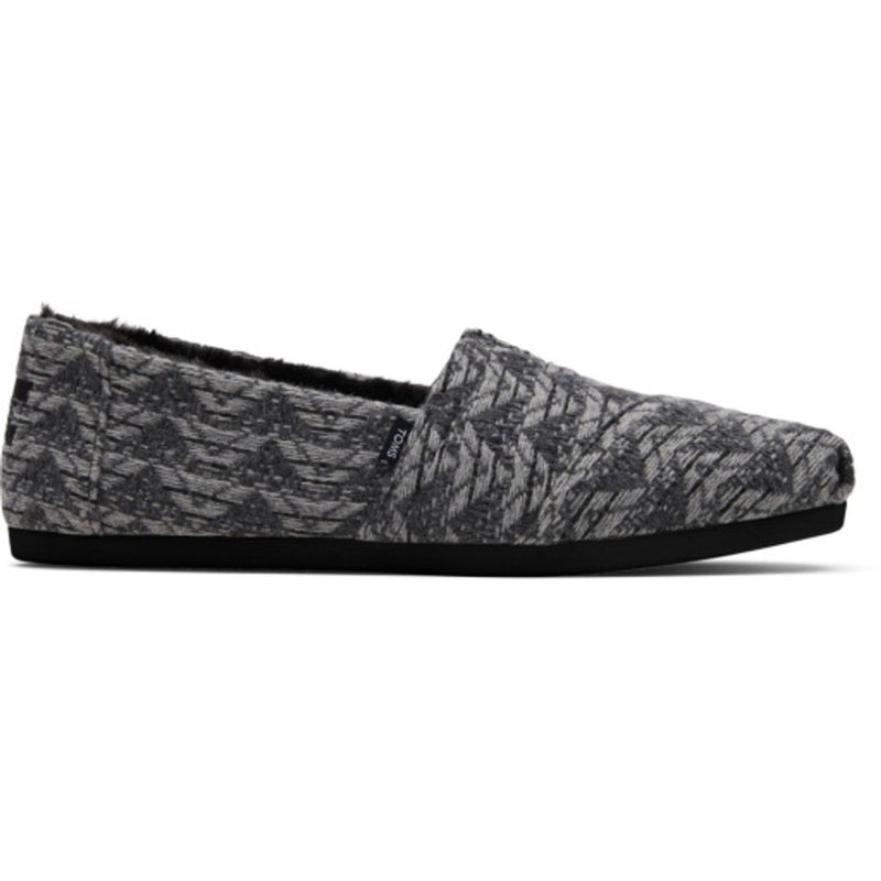 TOMS - Womens Alpargata Classic - Black Multi Cozy Global Woven/Faux Fur