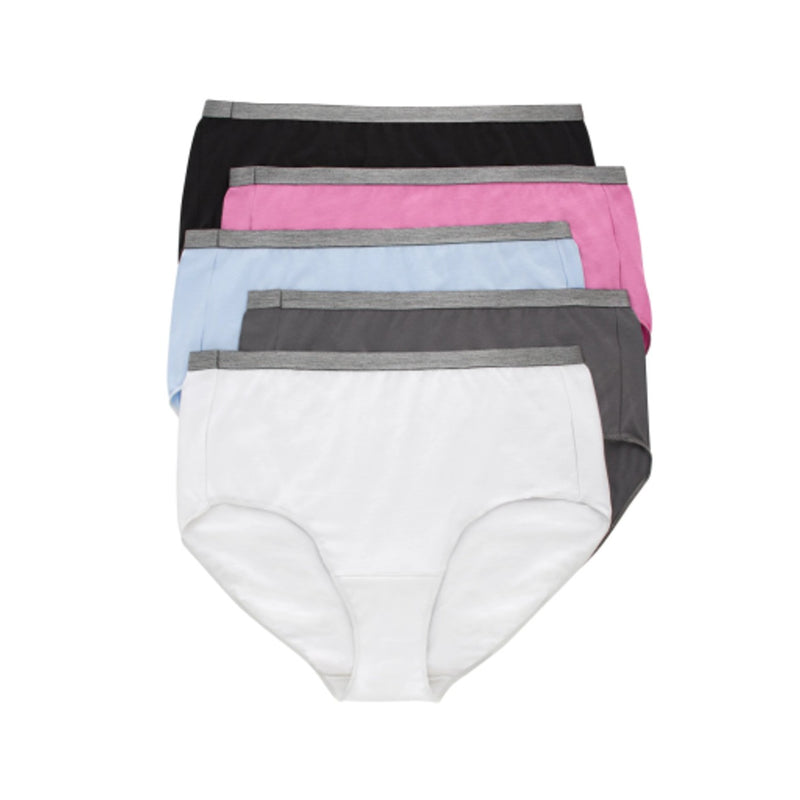 Hanes - Womens Just My Size Womens Stretch Cotton Brief Underwear 5-Pack (Plus Size)