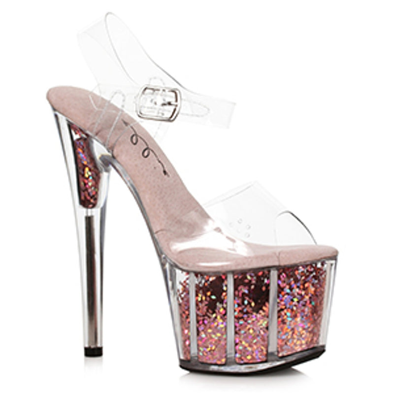 Ellie Shoes - 7" Glitter Flakes in Platform