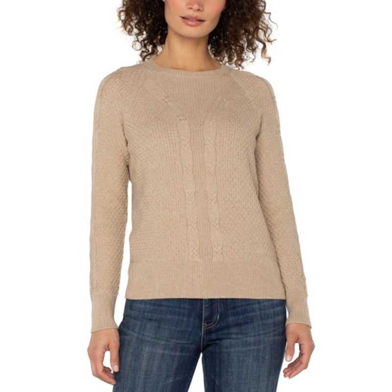 Liverpool Los Angeles - Womens Long Slv Crew Neck Raglan Sweater