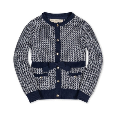 Hope & Henry - Girls Organic Fancy Tweed Cardigan