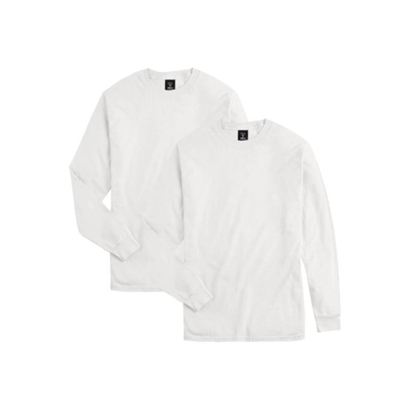 Hanes - Unisex Beefy-T Unisex Long-Sleeve T-Shirt Value 2-Pack